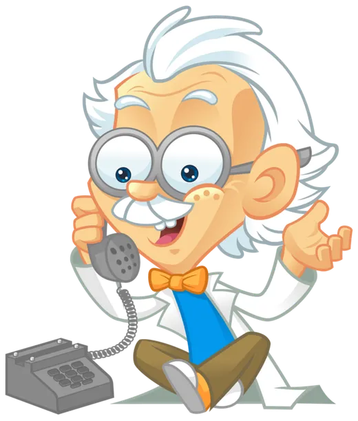 Mascotte du Professeur Malin — Contact