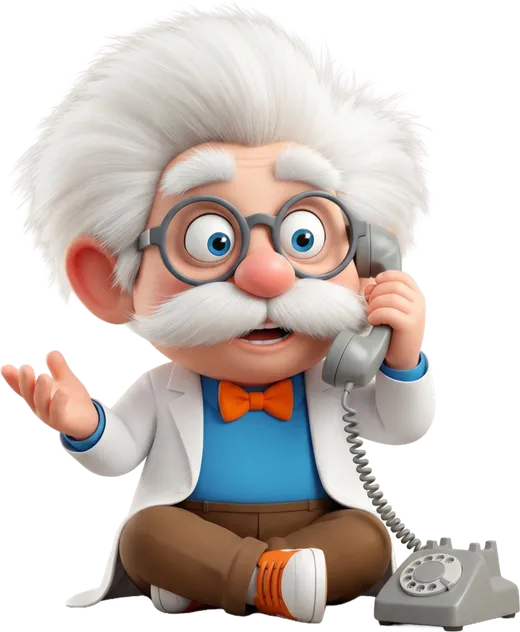 Mascotte du Professeur Malin — Contact